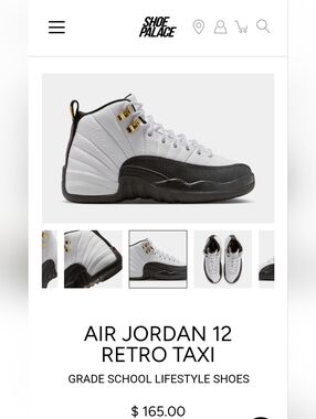 Air Jordan 12 Retro Taxi White/Black with Gold Accents
